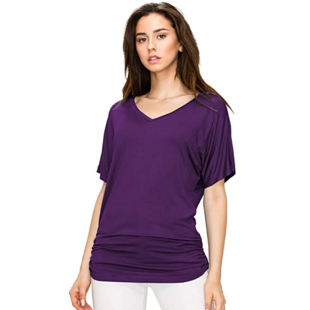 By Johnny Purple Top Size S